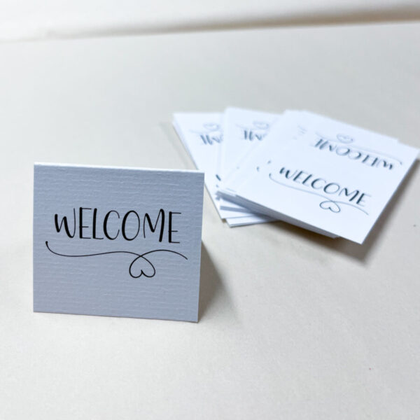 כרטיסי אורח לעריכת שולחן WELCOME