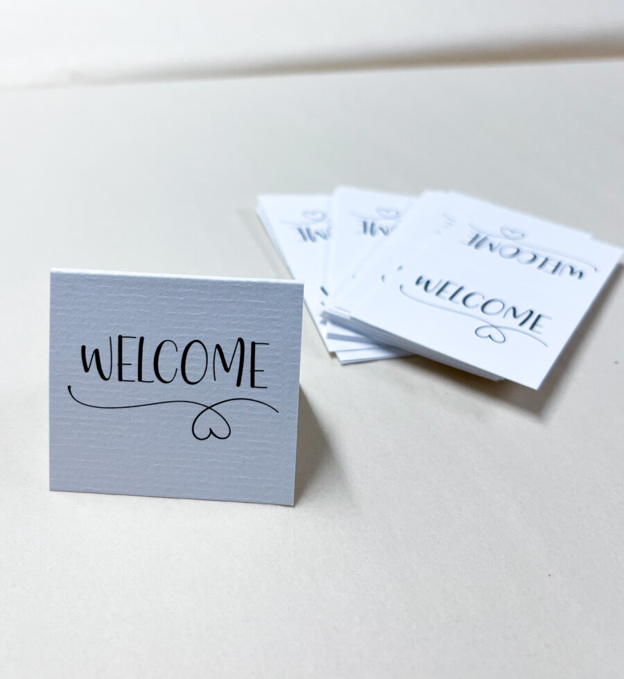כרטיסי אורח לעריכת שולחן WELCOME